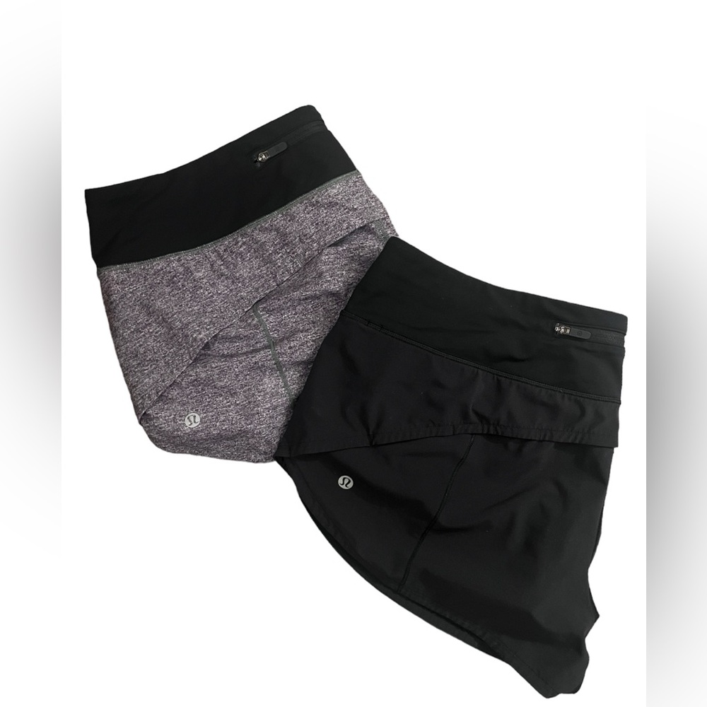 Lulu Lemon Women Size 10 Speed Up Lined Shorts 2.5”